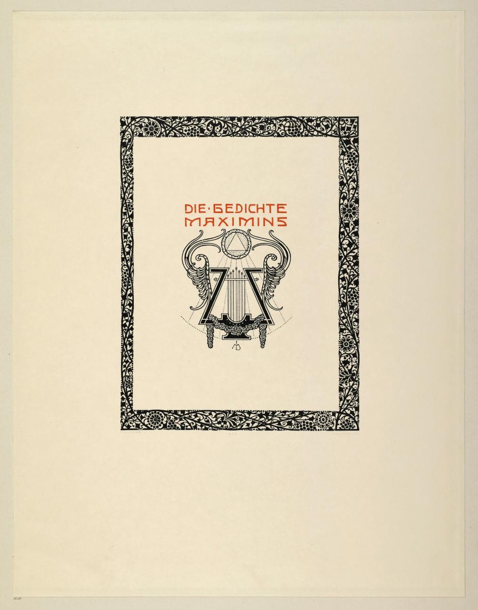 Dritter Zwischentitel zu Stefan George Maximin Ein Gedenkbuch