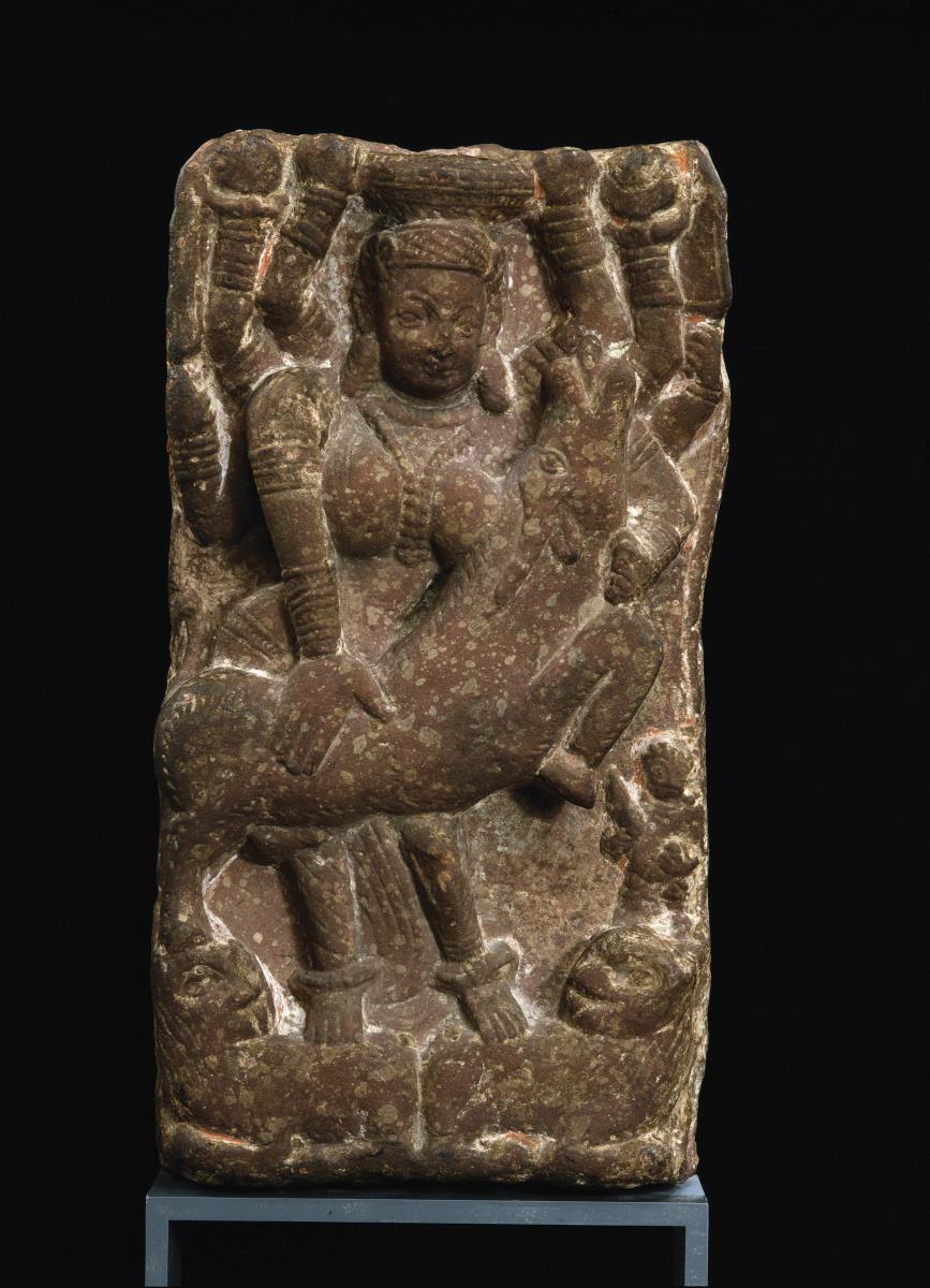 Durga tötet den Büffeldämon (Mahishasuramardini)