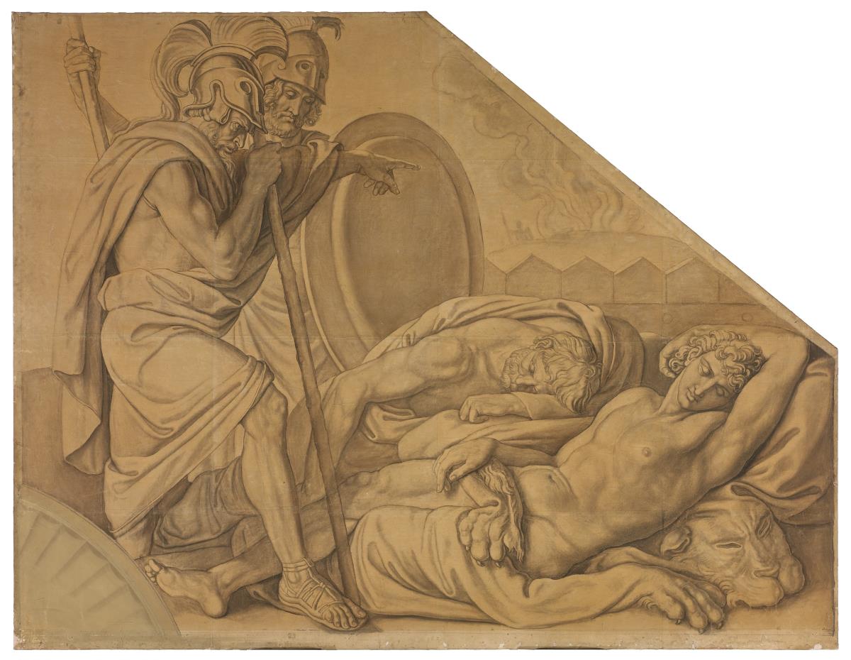 Nestor und Agamemnon wecken den Diomedes