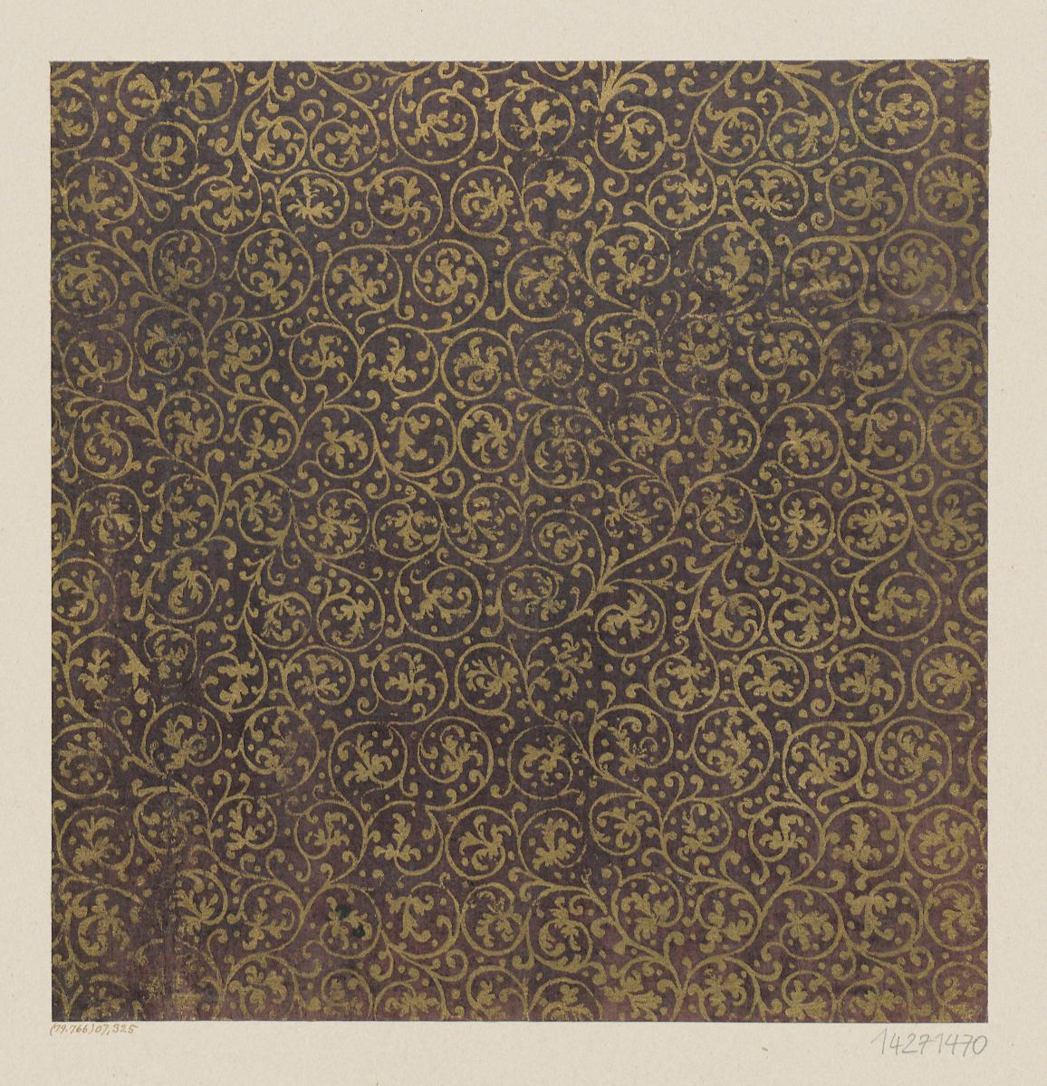 Bronzefirnispapier (kleines, rund geschwungenes Rankenornament)
