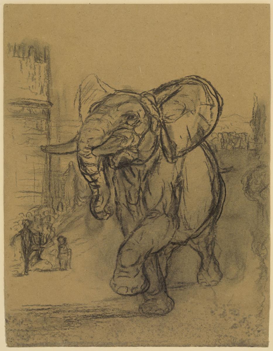 Trabender Elefant