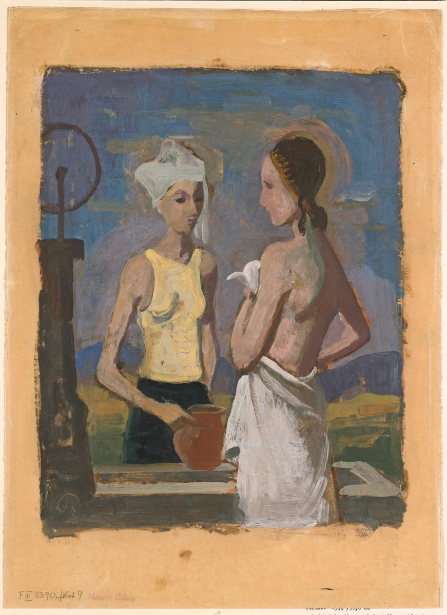 Zwei Frauen am Brunnen