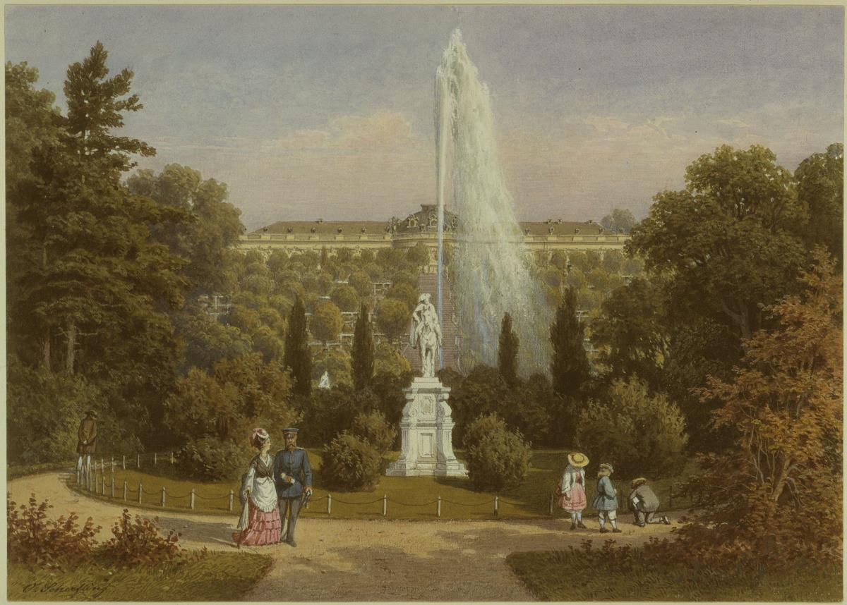 Orangenbäume auf den Terrassen von Sanssouci bei Potsdam