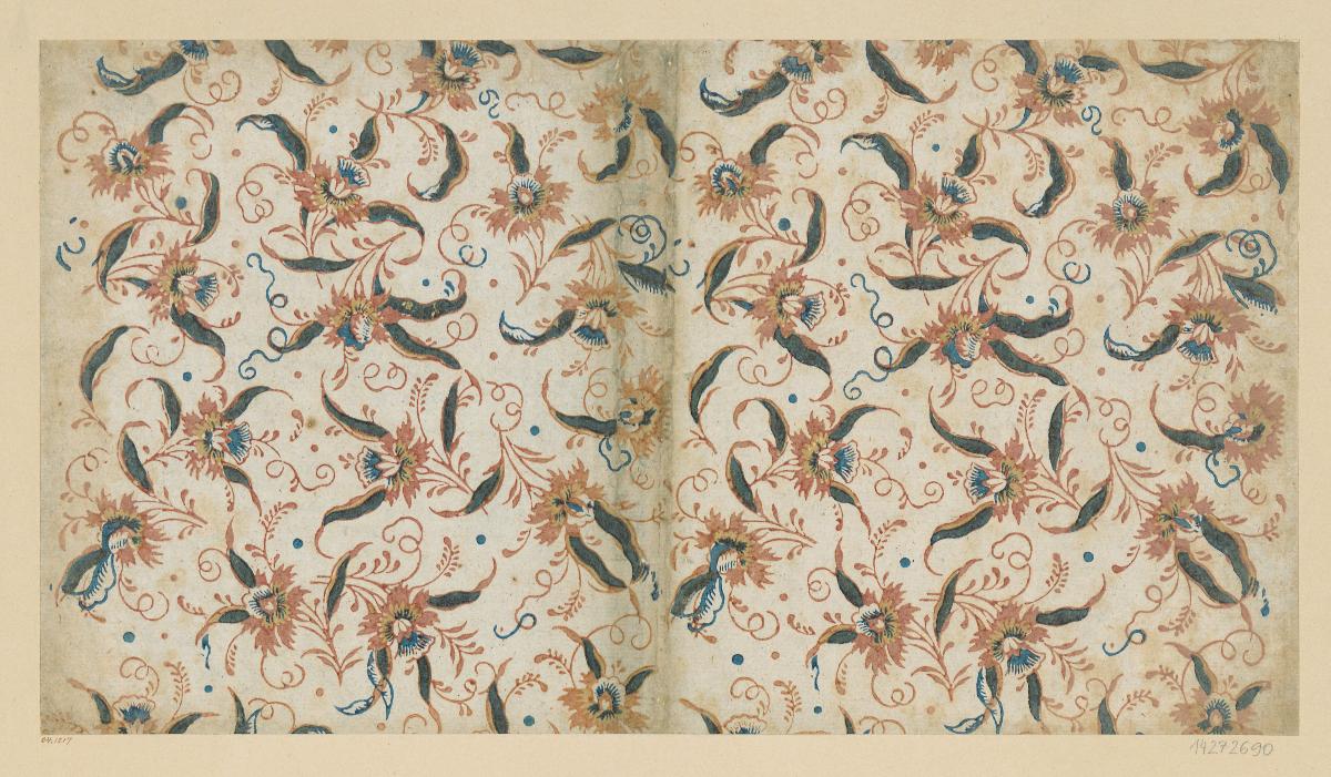 Modeldruckpapier (florales Flächenmuster)