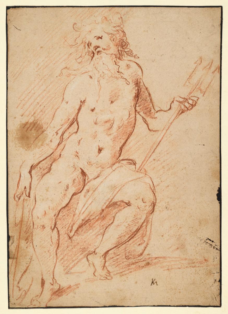 Studie zu einem sitzenden Neptun