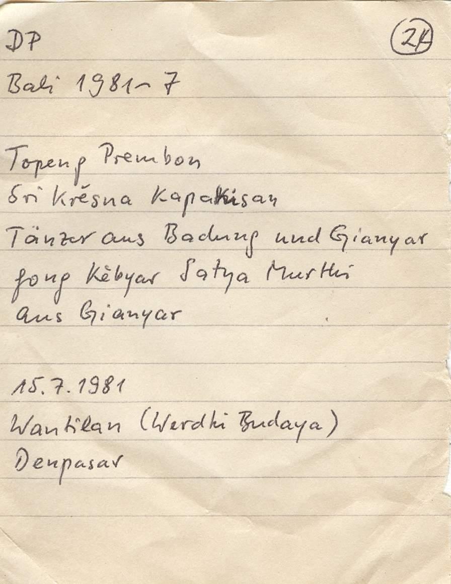 Schumacher Bali 1981