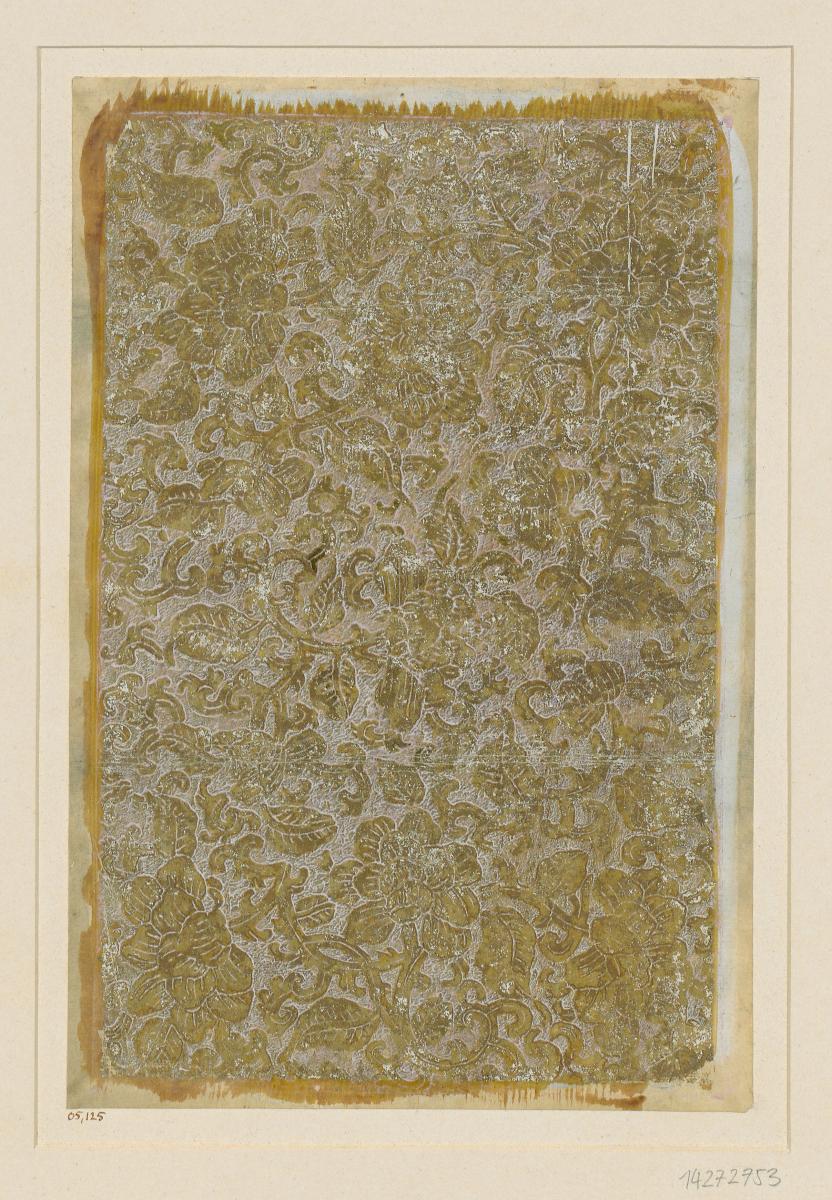 Brokatpapier (Ranken mit großen Blüten)