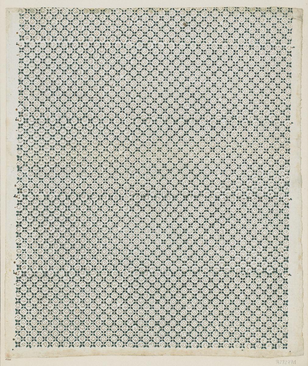 Modeldruckpapier mit Golddruck (Gitterdekor)