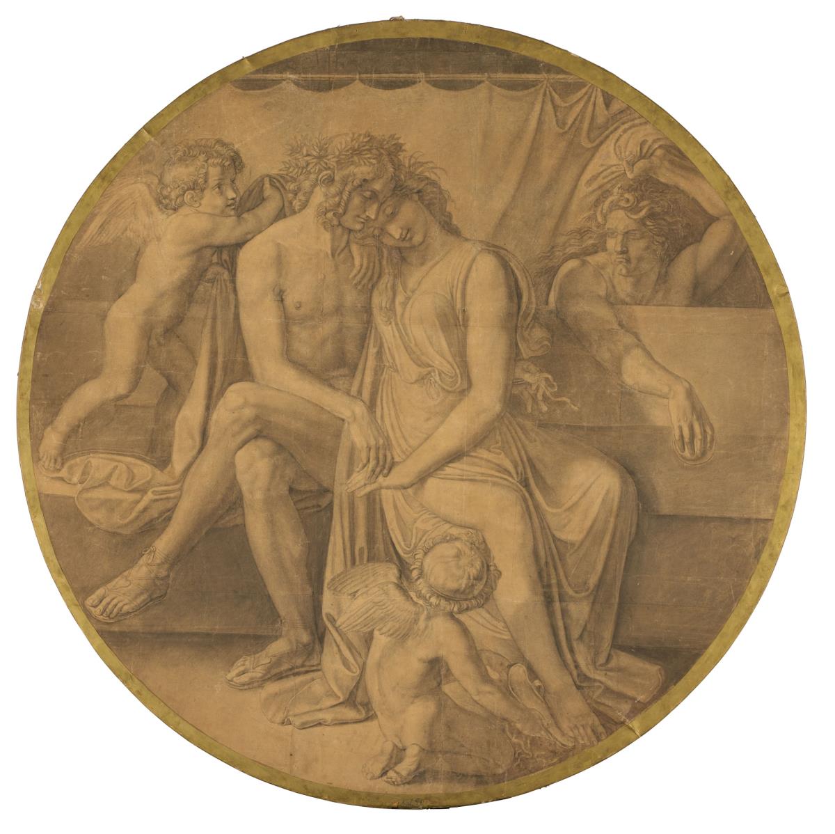 Die Hochzeit von Peleus und Thetis. Karton zu den Deckenbildern der Münchner Glyptothek