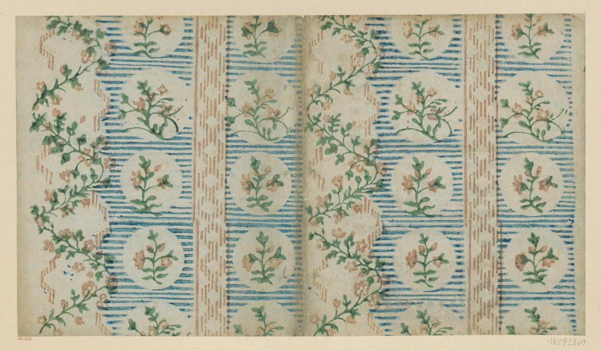 Modeldruckpapier aus Amsterdam (florales Streifenmuster)