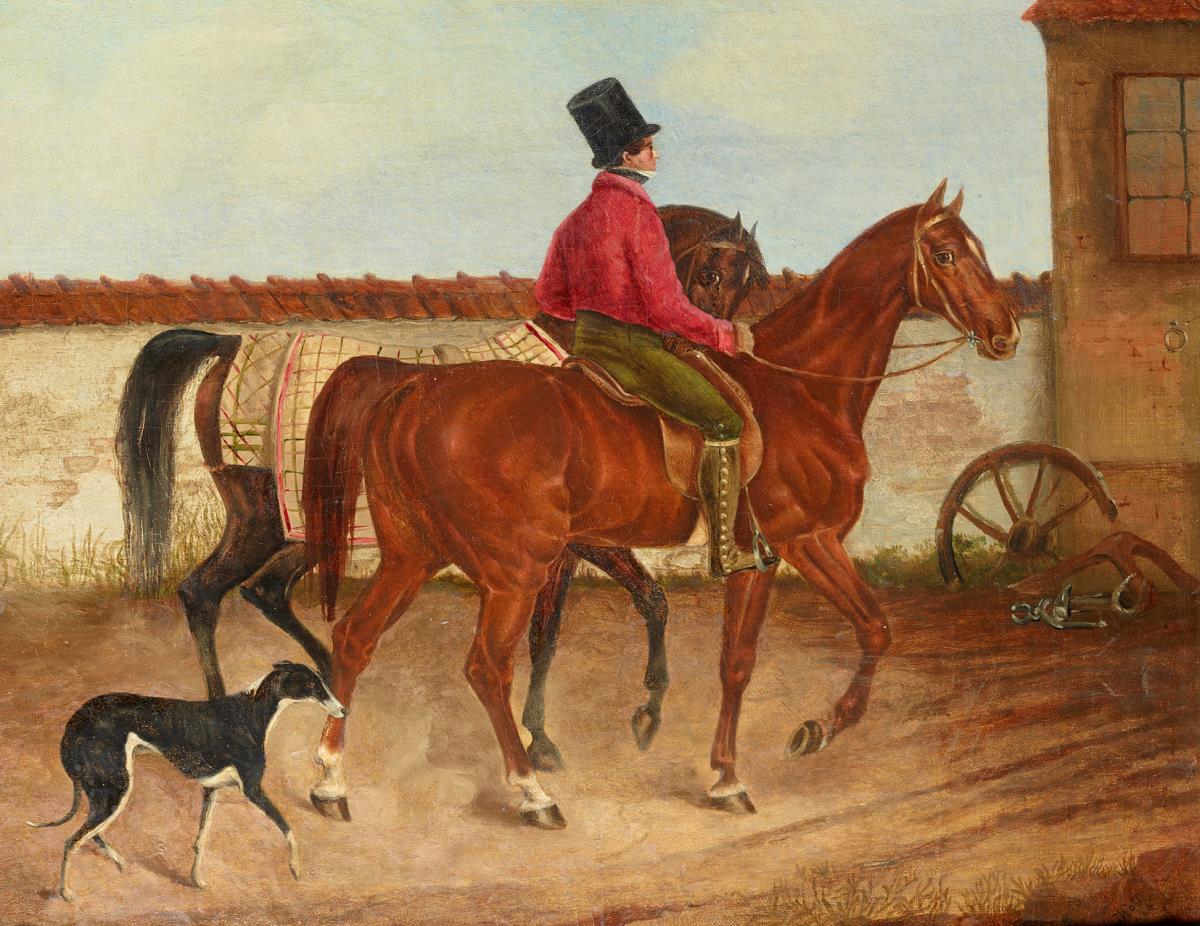 Pferdeführender Reiter und Hund (nach Franz Krüger)