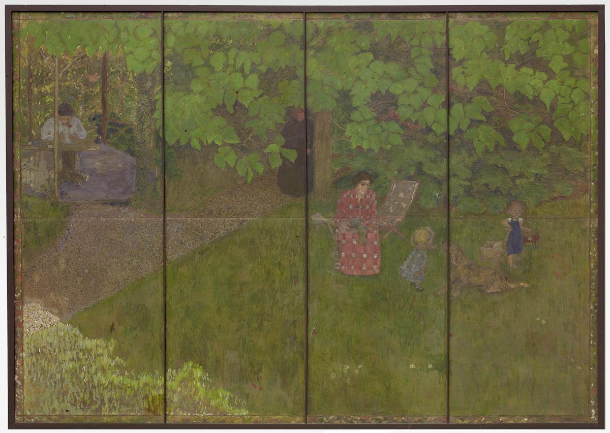 Die Familie Claude Terrasse im Garten