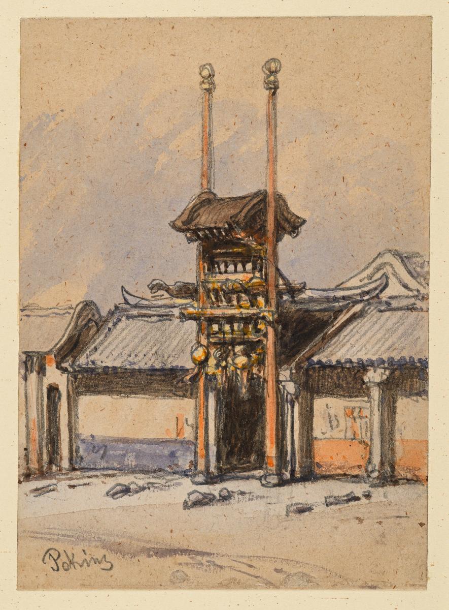 Theater in Peking. Eingangsportal