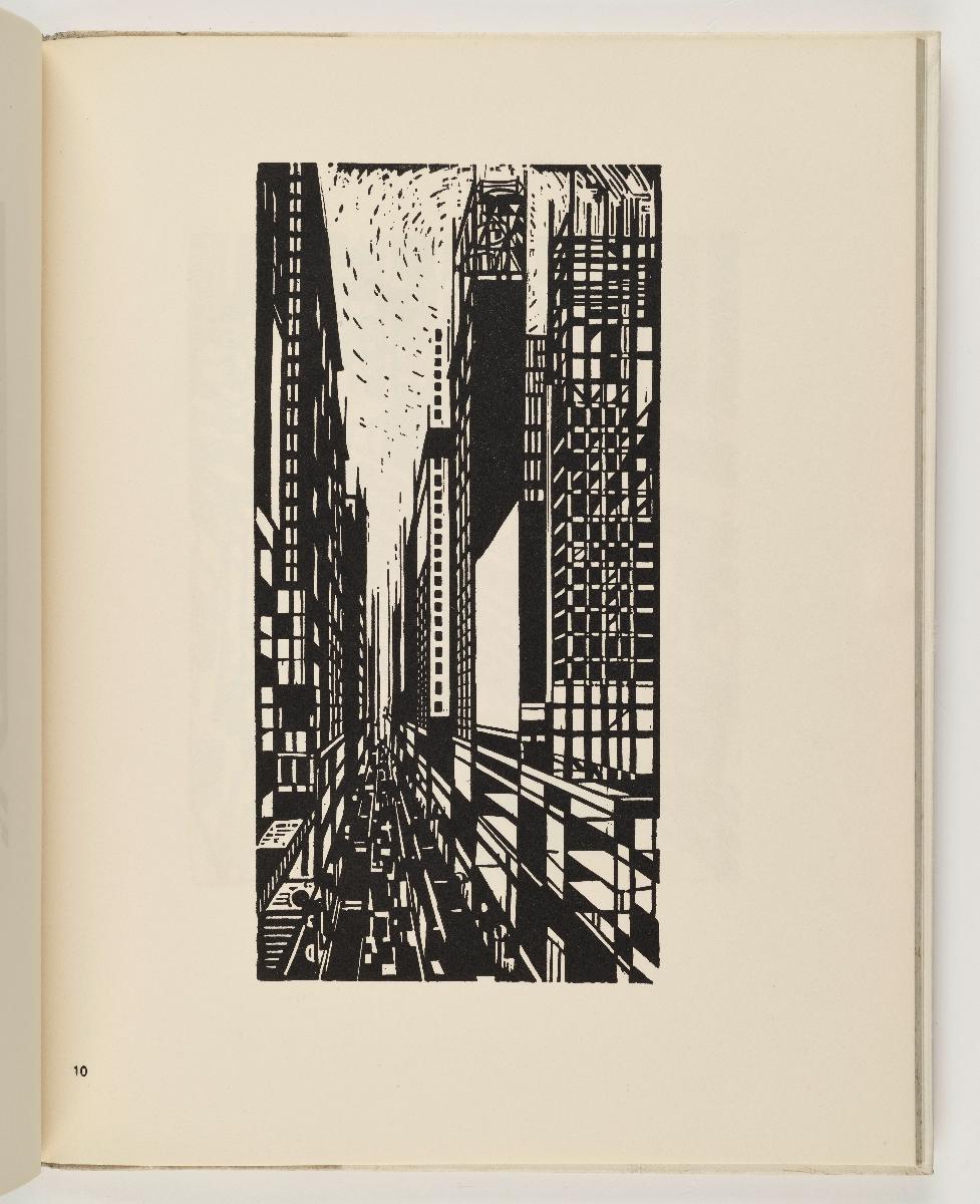 Straße, Blatt 10 in: Amerika im Holzschnitt - Vom Rhythmus der Neuen Welt