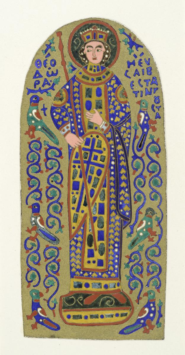Detail der Krone Constantin's Monomachos: Kaiserliche Schwester Theodora