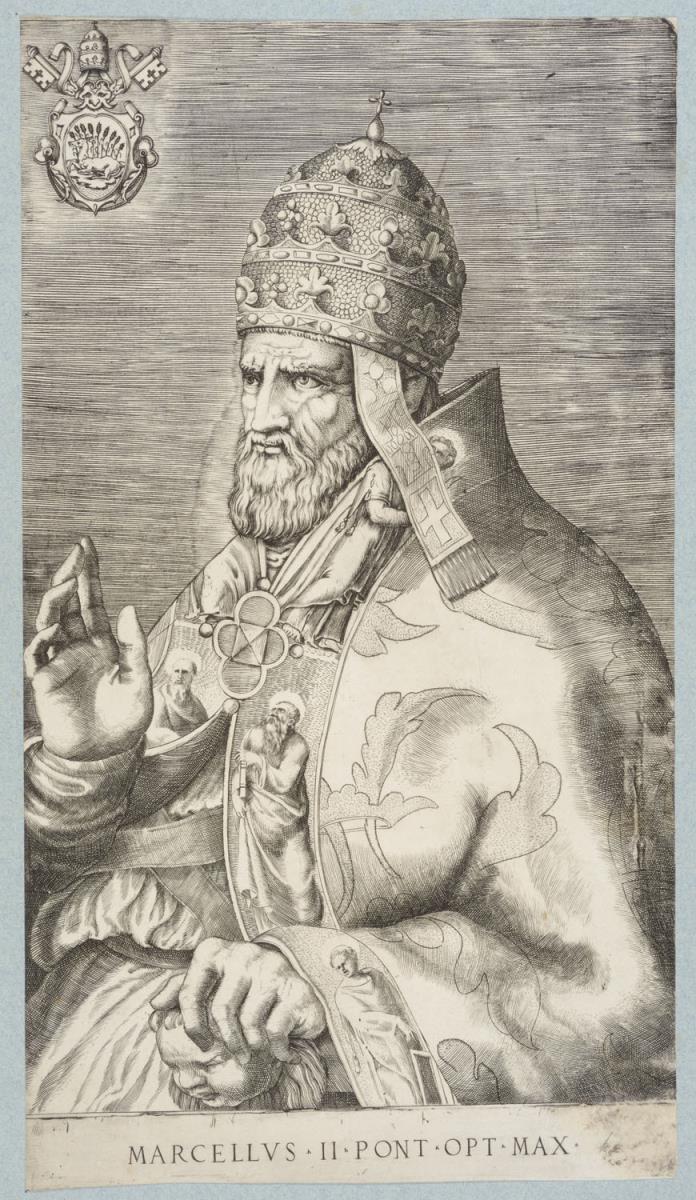 Porträt des Papstes Marcellus II., Marcello Cervini degli Spannochi