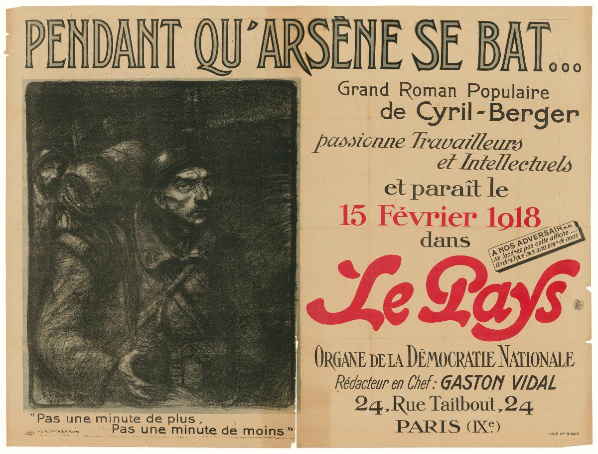 Pendant qu'arsène se bat, Grand roman populaire, Le Pays