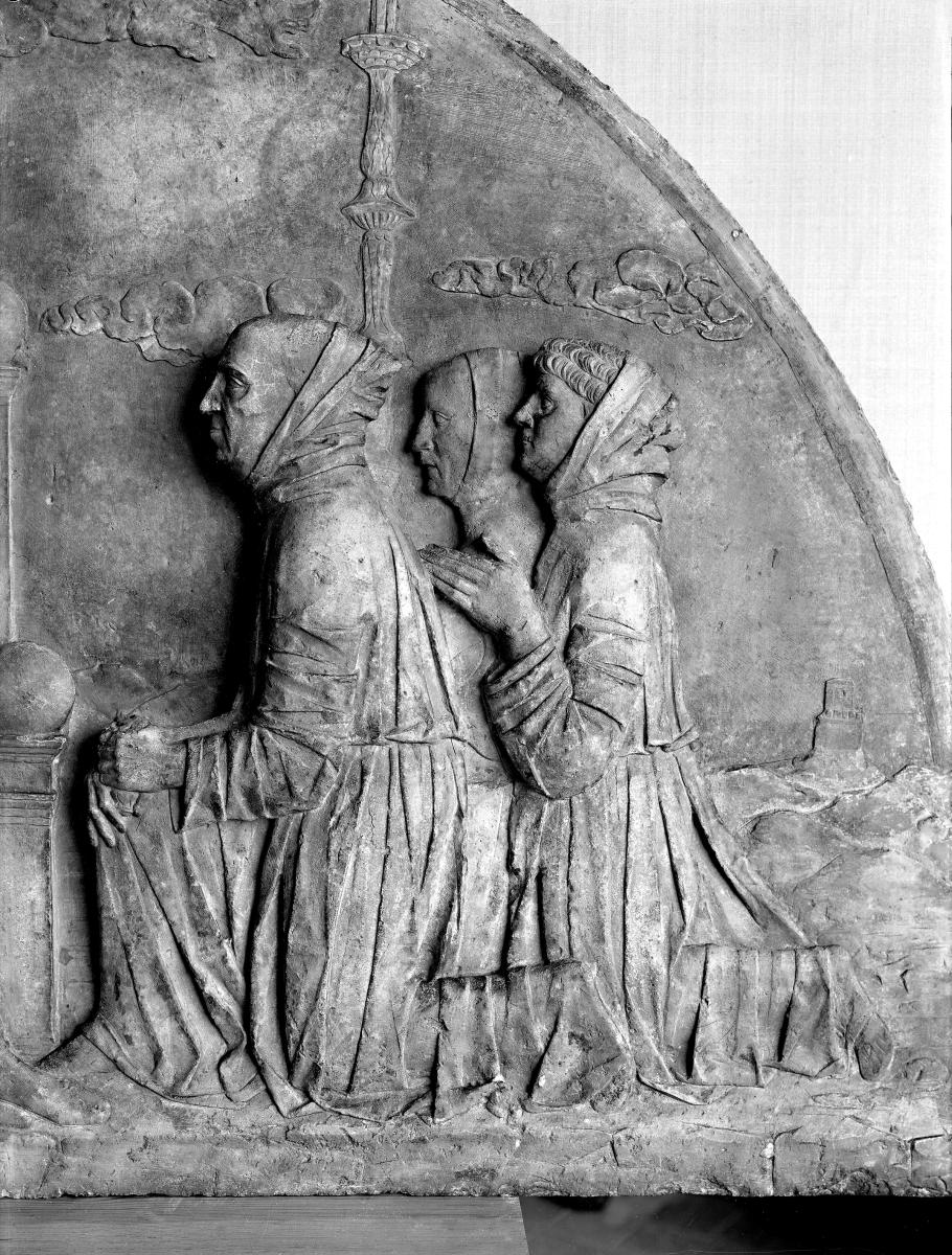 Johannes der Evangelist segnet Mitglieder seiner Bruderschaft