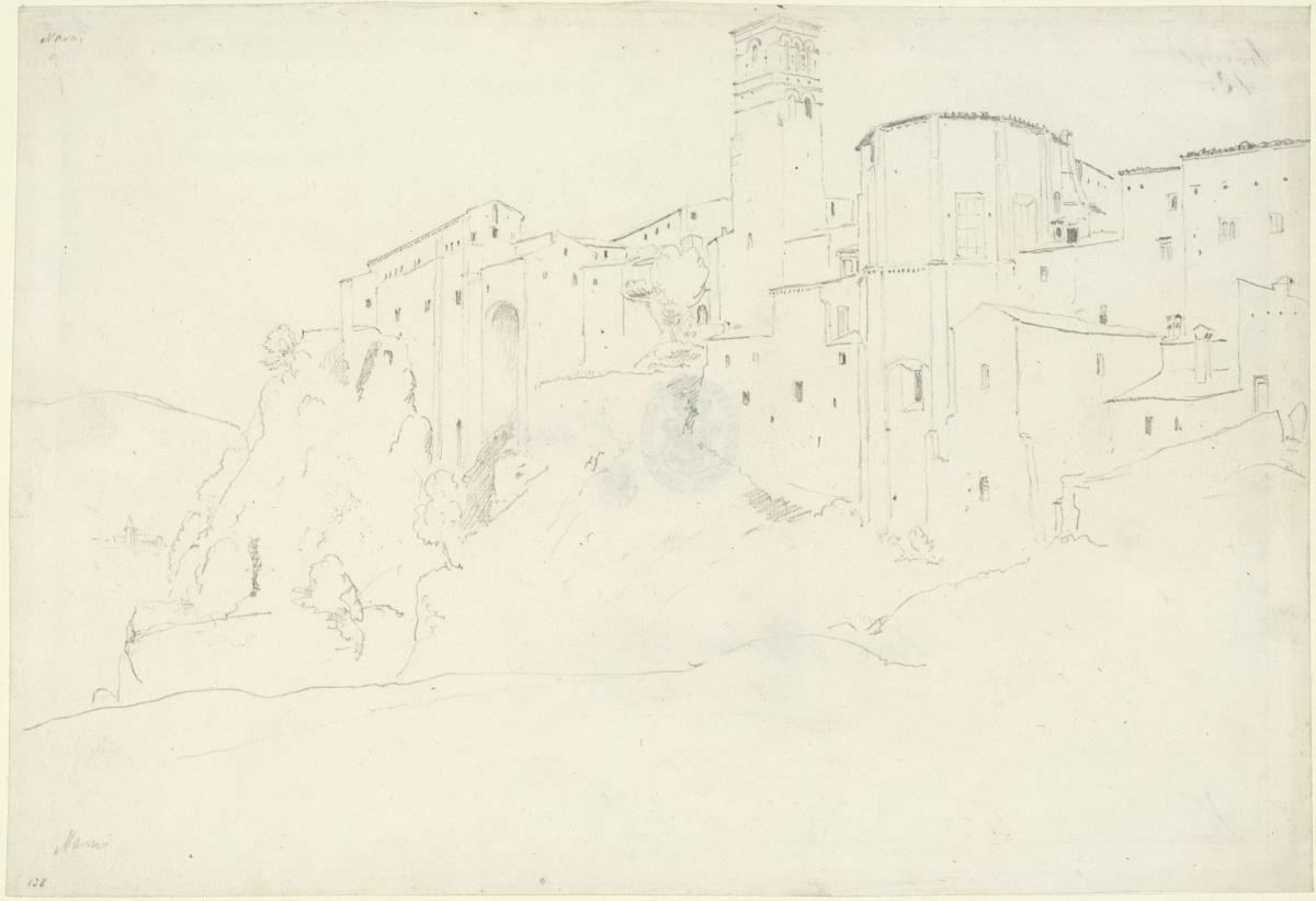 Häuser und Turm in Narni