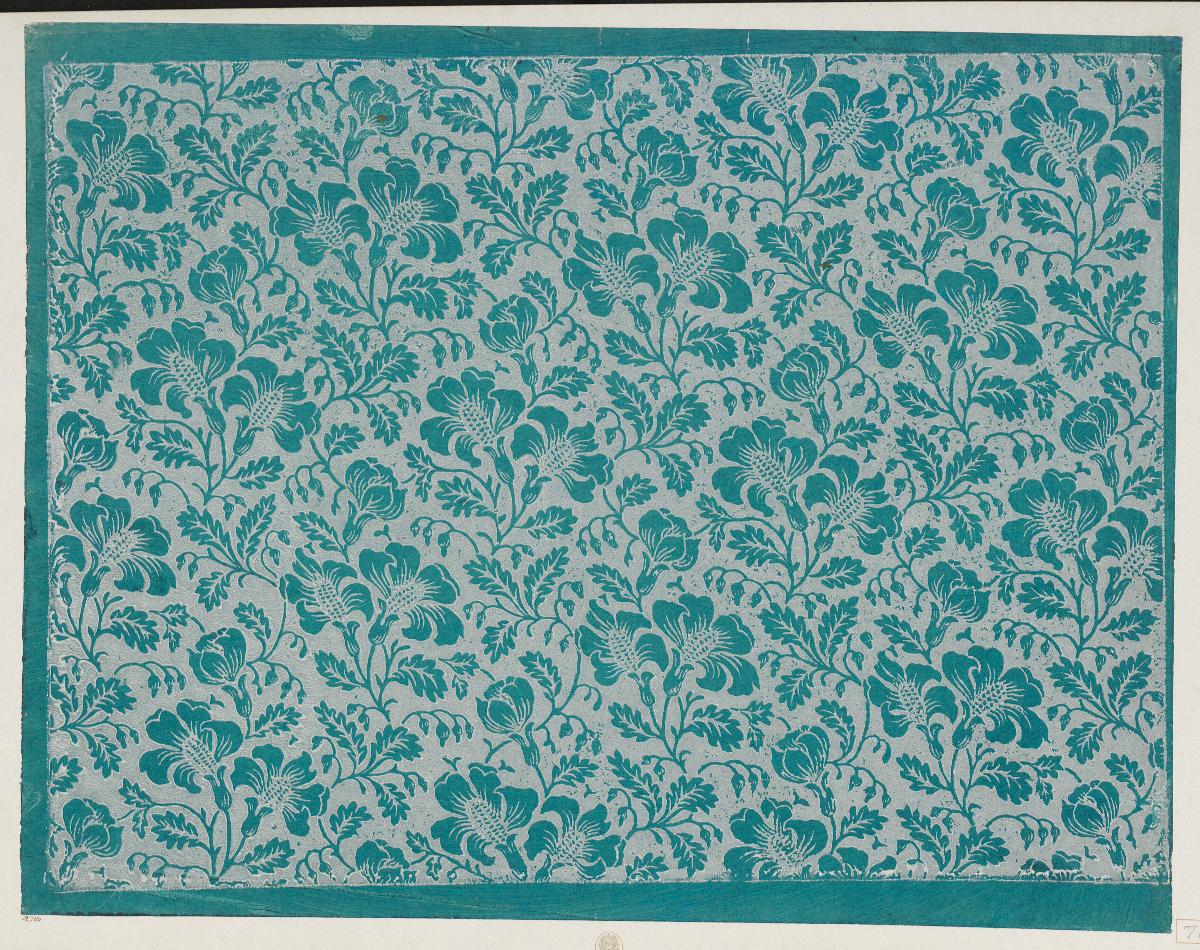 Modeldruckpapier (Ranken mit größeren Blüten)