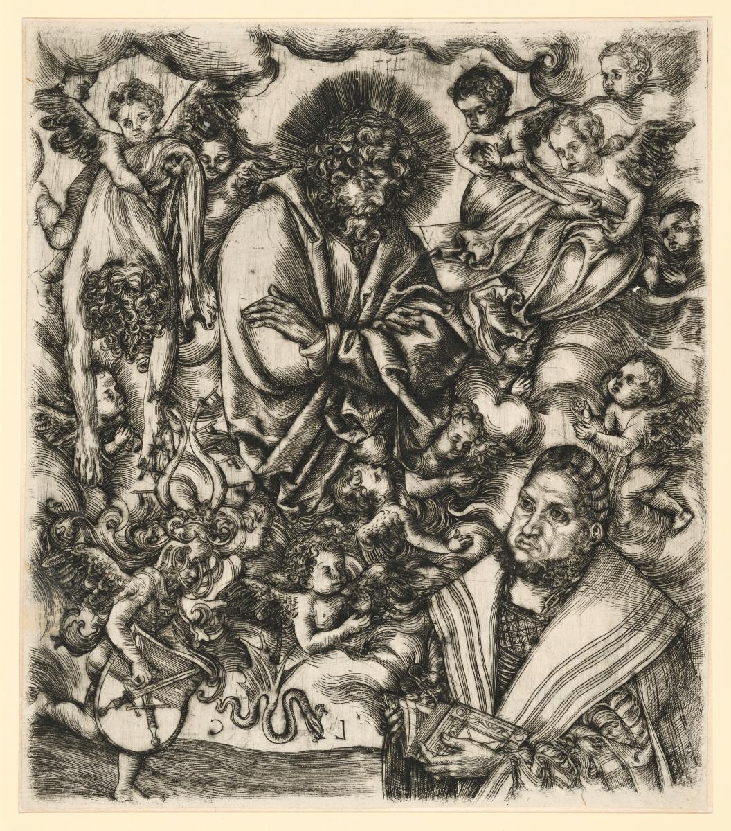 Friedrich der Weise von Sachsen in Anbetung des Heiligen Bartholomäus