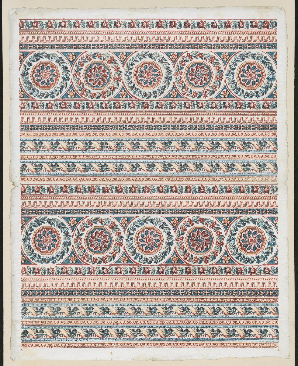 Modeldruckpapier (ornamentale Streifenbänder)