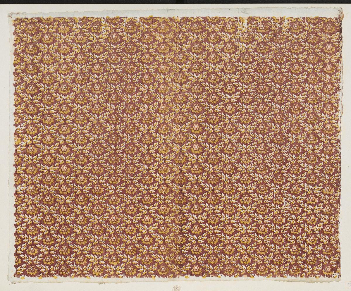 Modeldruckpapier (florales Netzmuster)