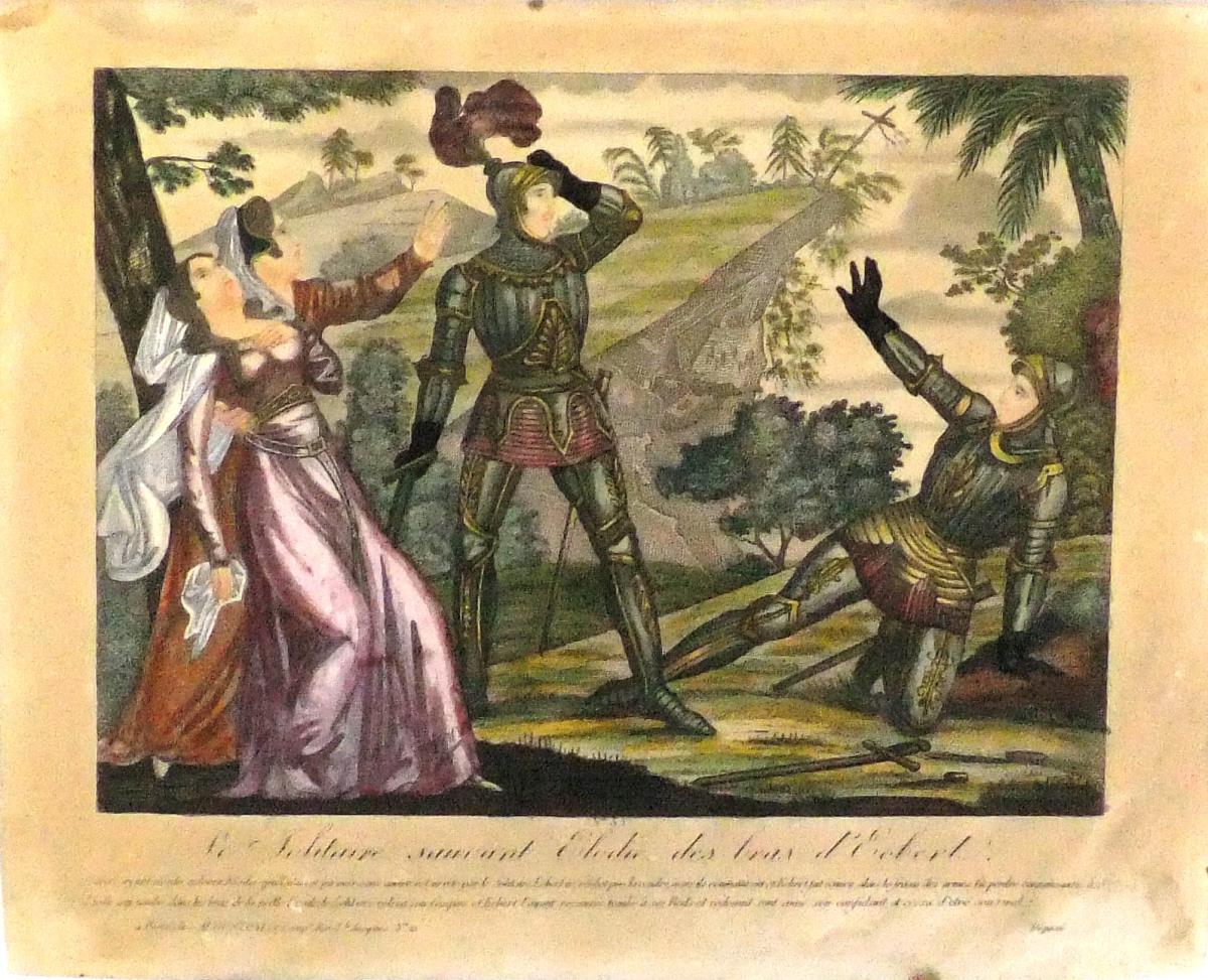 Le Solitaire sauvant Elodie des bras d´Ecbert.