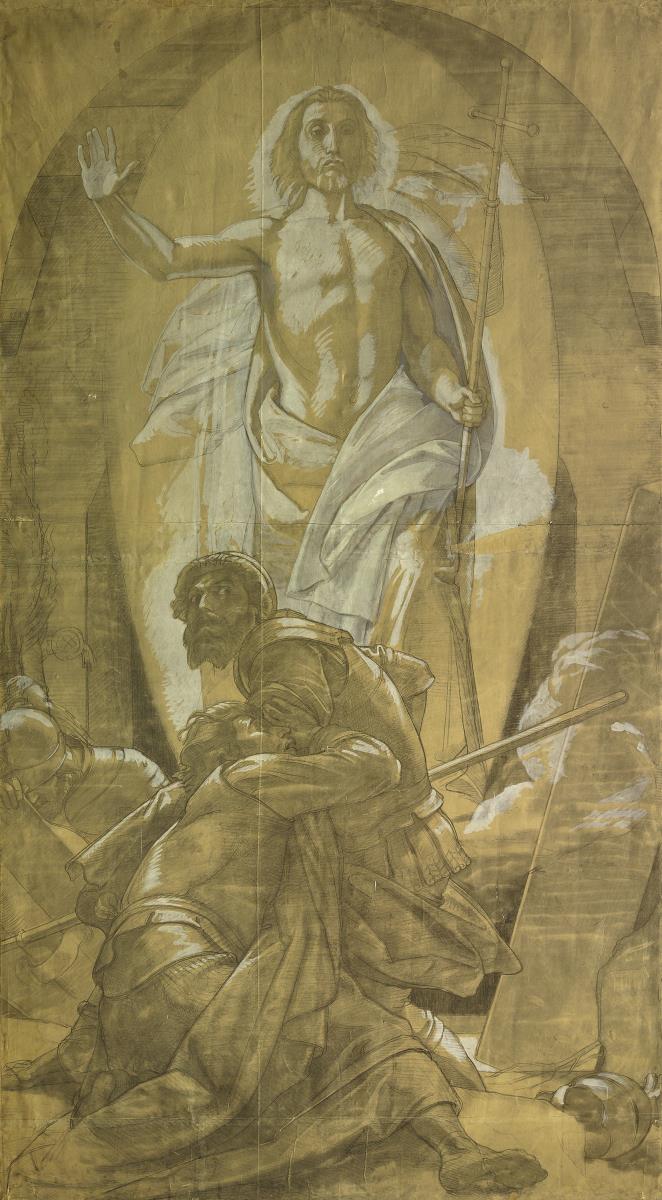Auferstehung Christi. Karton für das Altargemälde der Nicolaikirche zu Frankfurt am Main