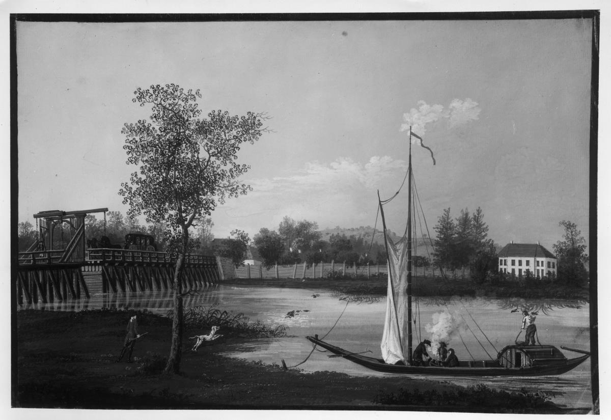 Gegend an der Glienicker Brücke. In: Samlung aller schönen und merckwürdigen Parthien in sämtlichen preussischen Staaten für seine Majestät den König. 2. Lieferung, Blatt 10