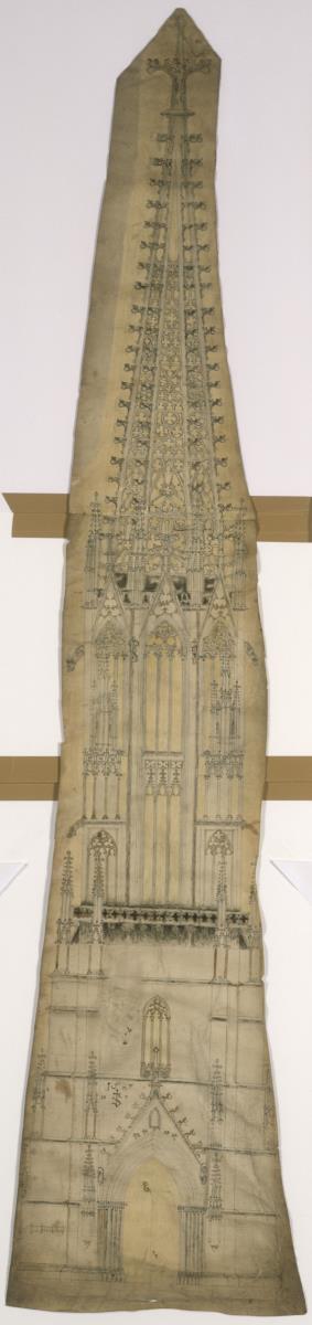 Planriss des Freiburger Münsterturmes
