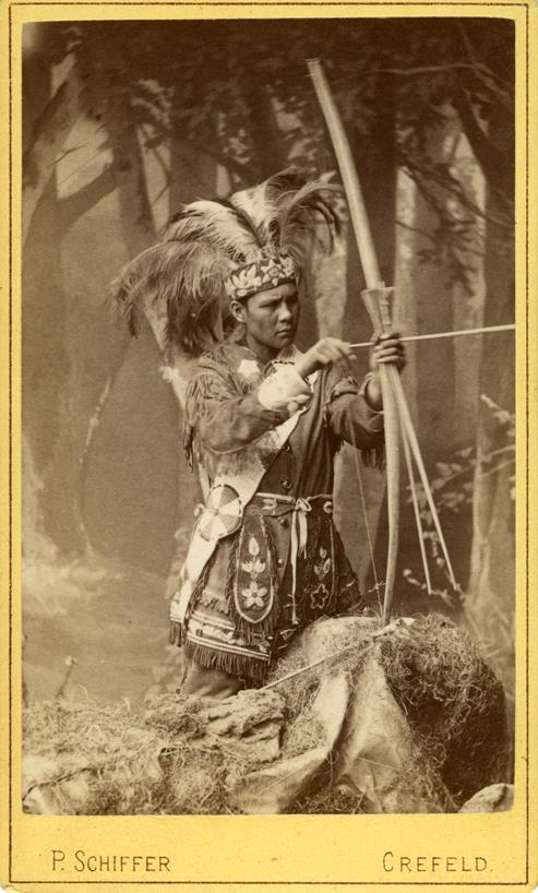Chippewa-Indianer in Krefeld, 1881