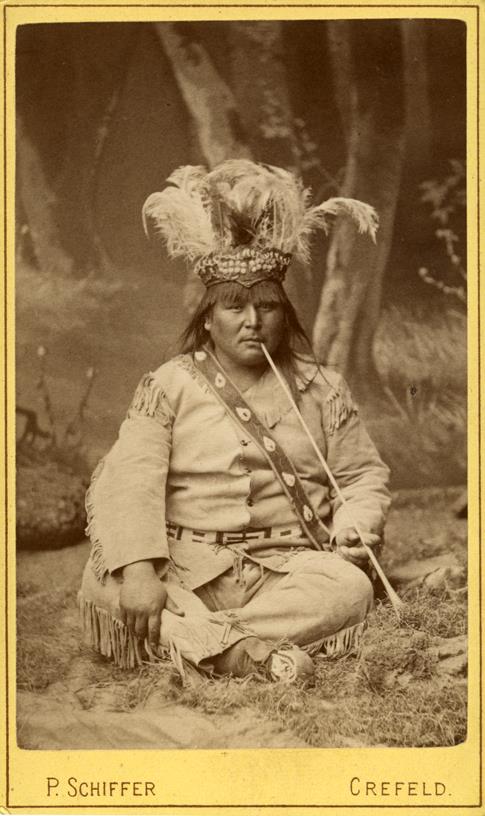 Chippewa-Indianer in Krefeld, 1881