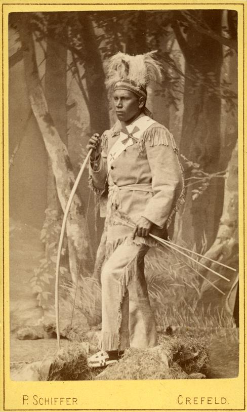Chippewa-Indianer in Krefeld, 1881