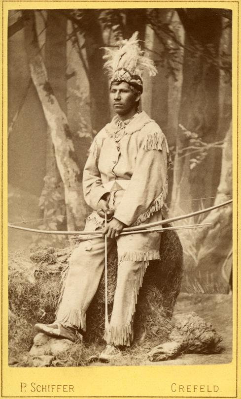 Chippewa-Indianer in Krefeld, 1881