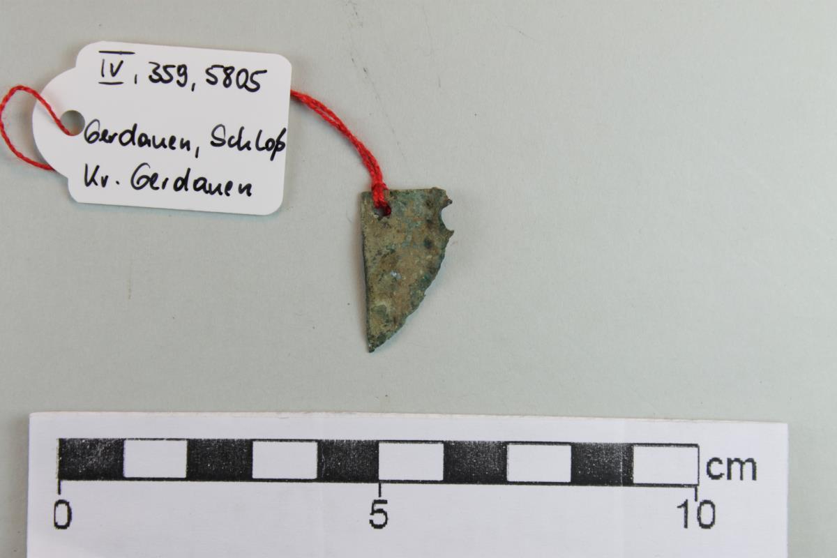 Bronzenes Klapperblechfragment