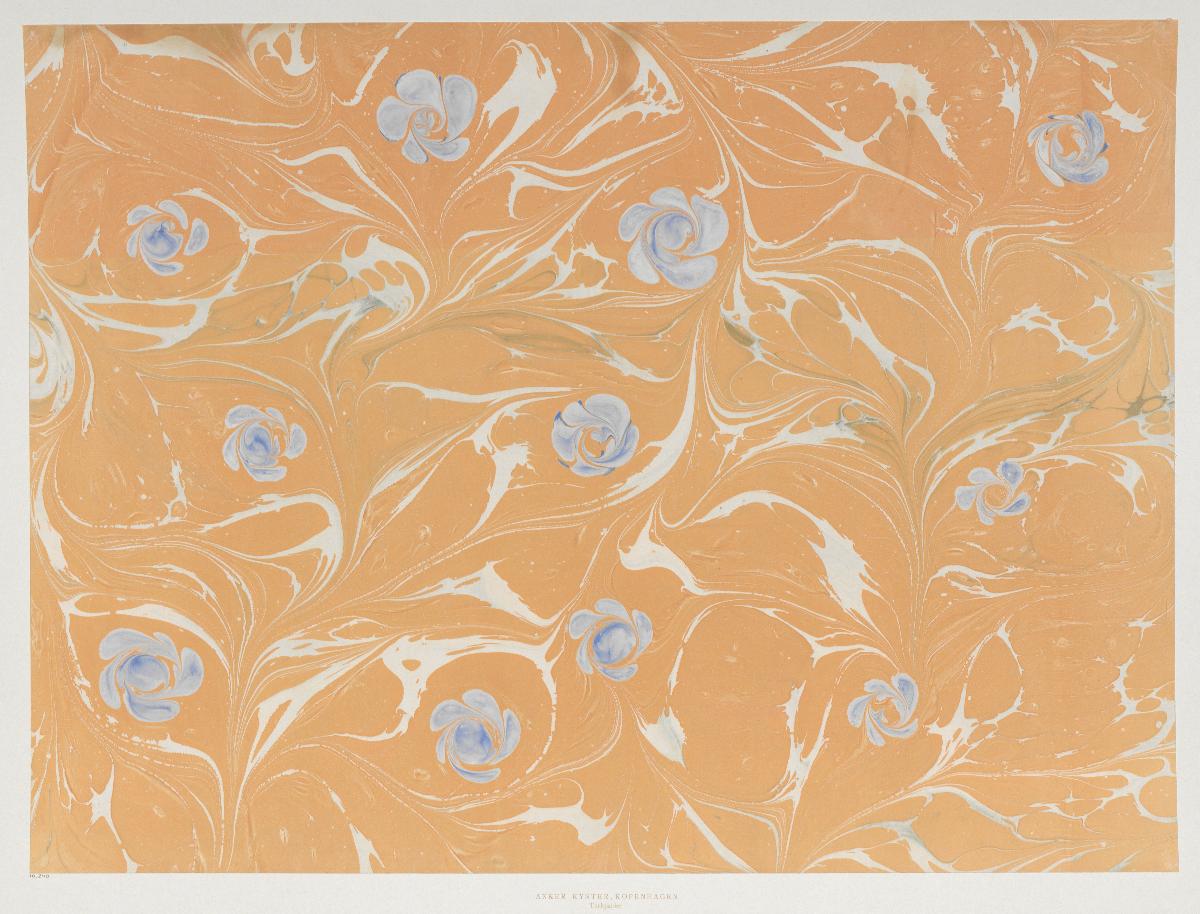 Marmorpapier (mit kleinen Blüten)