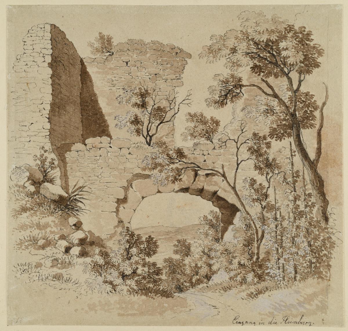Eingang in die Ruine Heimburg