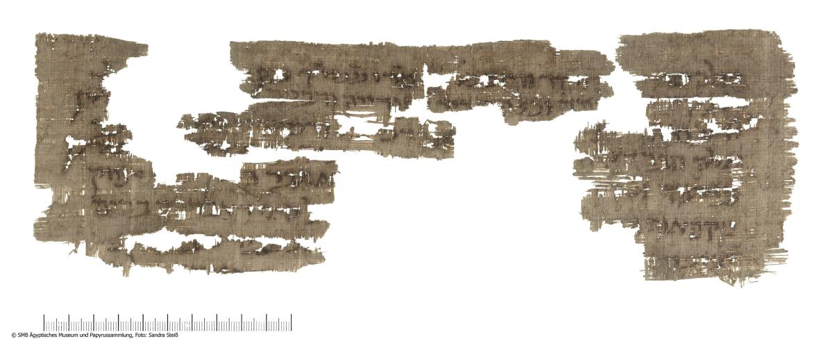 Hebräischer Papyrus mit einem Brief (Pap. Berlin P 8281 + P 8282 + P 8489)