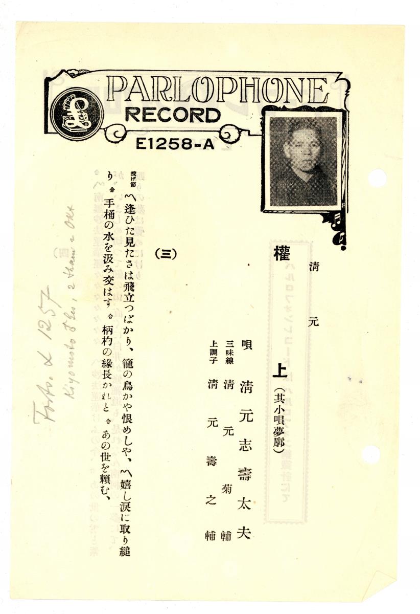 Titel A: [japan.] Kennoboru 權上 Teil 3 (darin: "sonokouta yume moyoshiwara" 其小唄夢廓)
Titel B: [japan.] s.A Teil 4