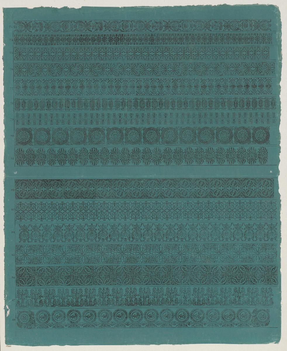 Lithografiertes Papier (Zierbänder)