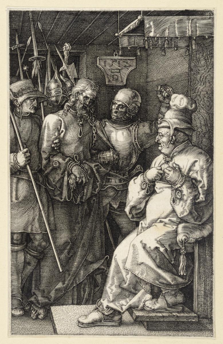Christus vor Kaiphas (Kupferstich-Passion)