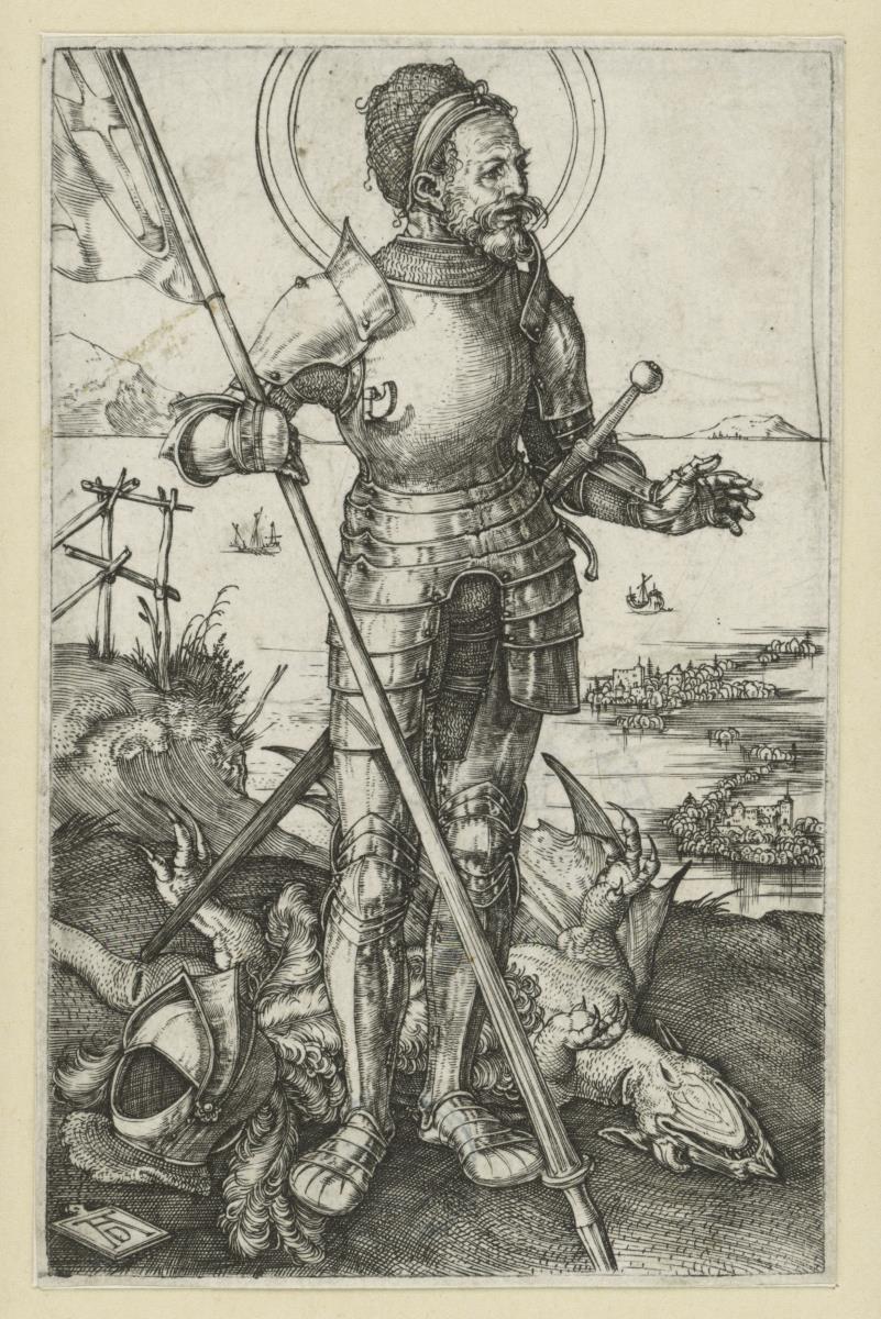 Heiliger Georg zu Fuß