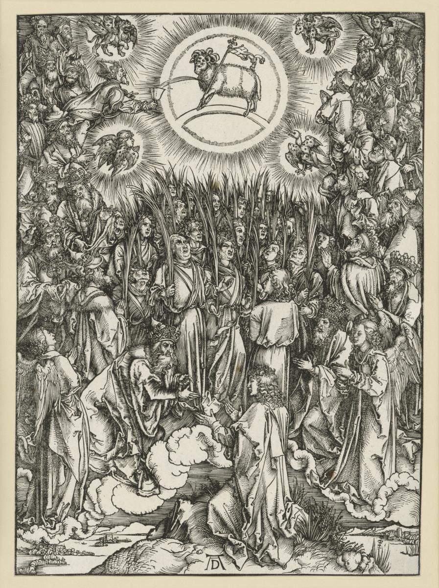 Die Anbetung des Lammes auf dem Berg Zion (Apokalypse)