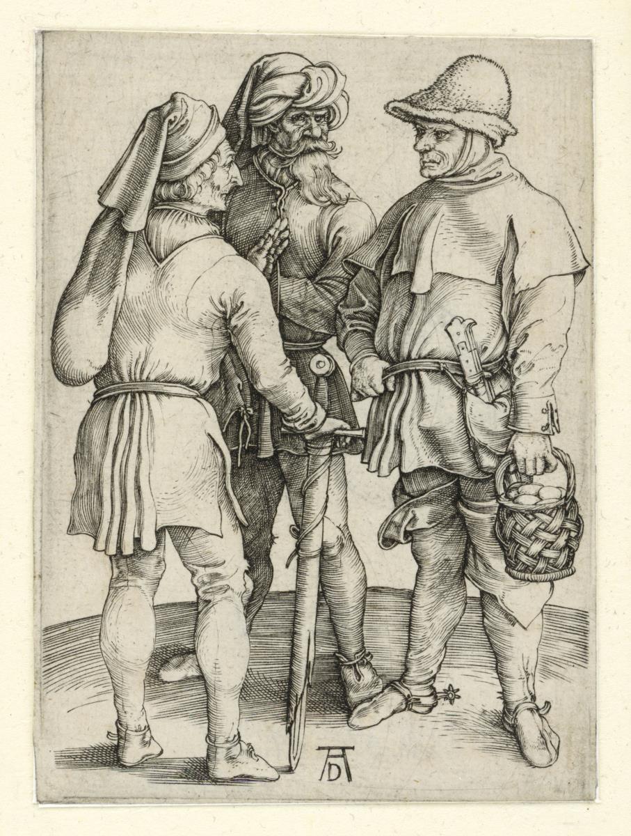 Drei Bauern im Gespräch