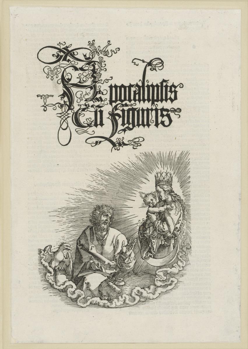 Titelblatt: Maria erscheint dem Johannes (Apokalypse)