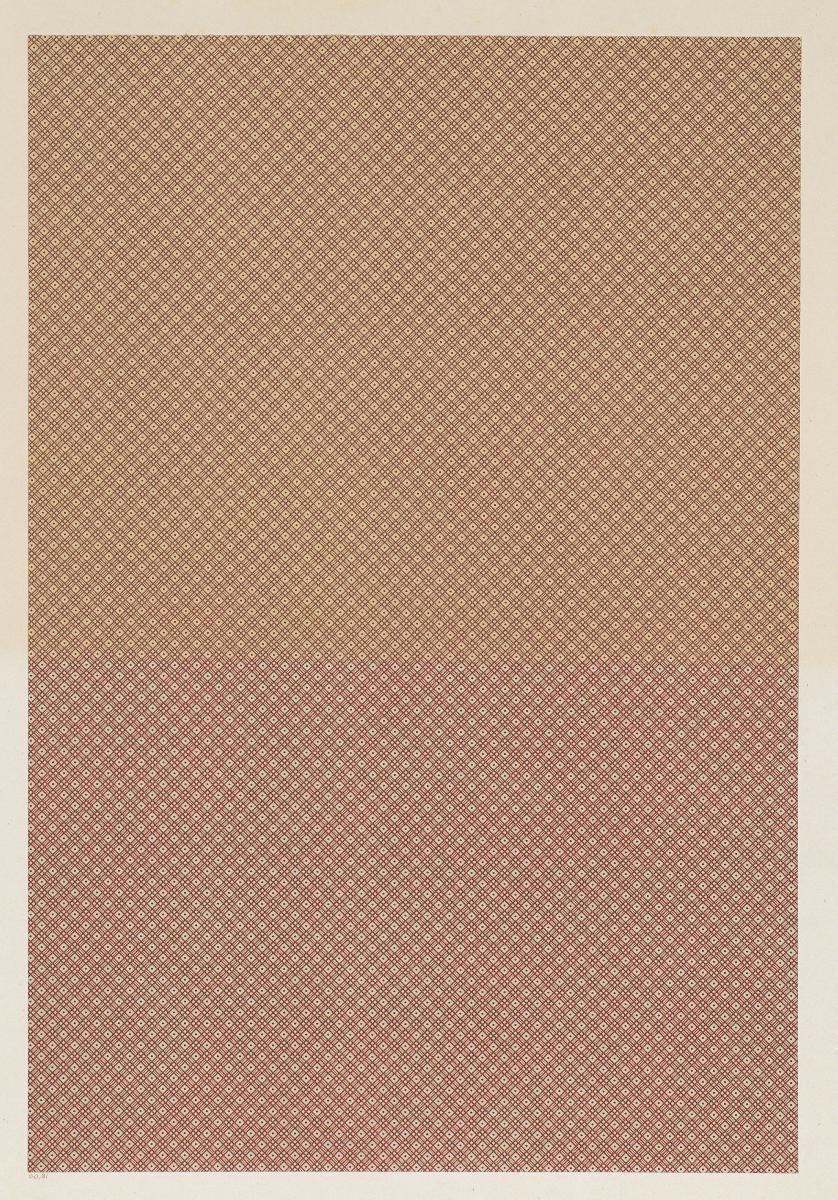 Walzendruckpapier (kleines diagonales Gittermuster, nach alten Mustern)