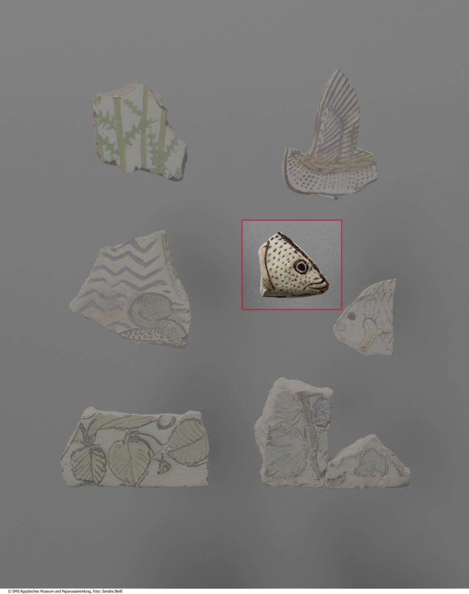 Einlagefragment in Gestalt eines Fischkopfes