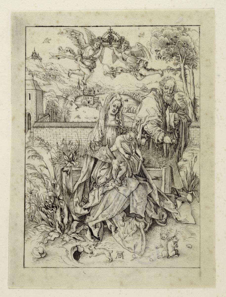 Die hl. Familie mit den drei Hasen (Kopie nach B. 102)