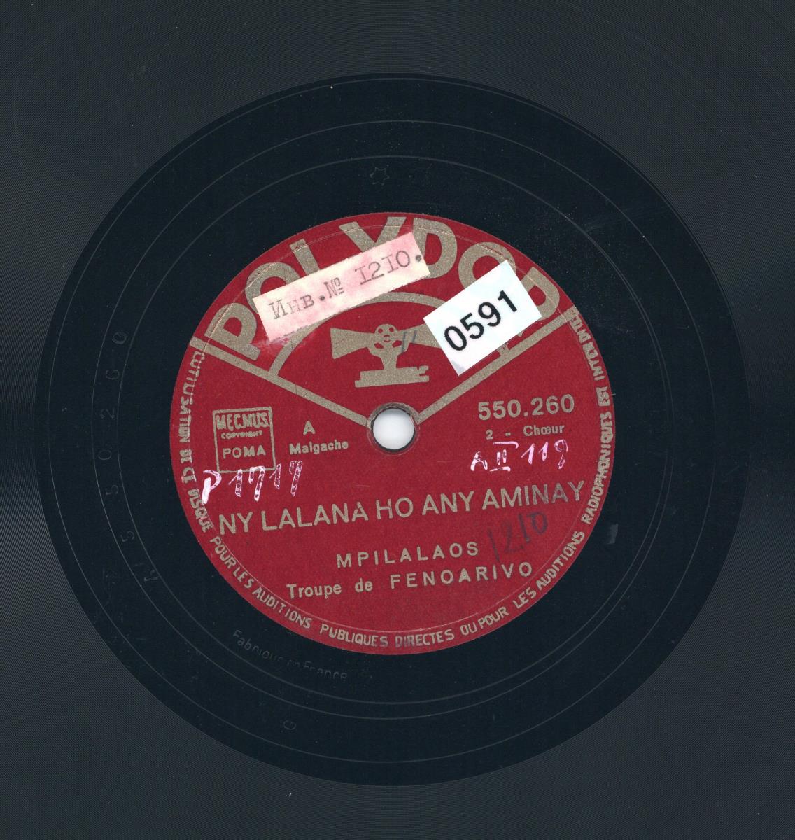 Titel A: Nylalana Ho Any Aminay
Titel B: O' Ry Dadamalala